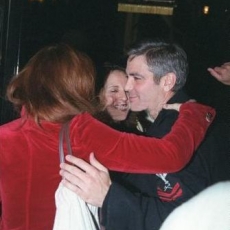 Mylène Farmer et George Clooney - Avant première Confessions of a dangerous mind - 02 décembre 2002