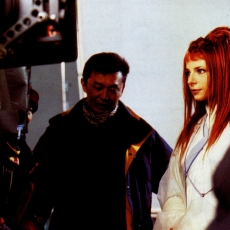 Ching Siu Tung et Mylène Farmer Tournage du clip L'Âme-Stram-Gram