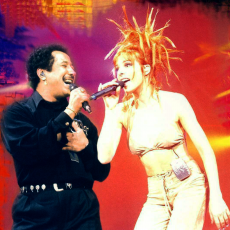 Mylène Farmer et Khaled - Tour 1996 - La poupée qui fait non - Photographe : Claude Gassian