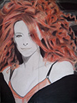 Dessin de Mylène Farmer par Morgan Cherbonnel