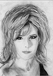 Dessin de Mylène Farmer par Morgan Cherbonnel