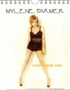 Mylène Farmer Anamorphosée Merchandising Calendrier 1996