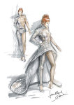 Mylène Farmer Timeless 2013 Dessin costume Jean-Paul Gaultier