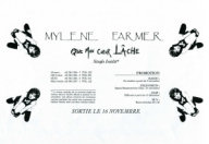 Mylène Farmer Que mon coeur lâche Bon de précommande France