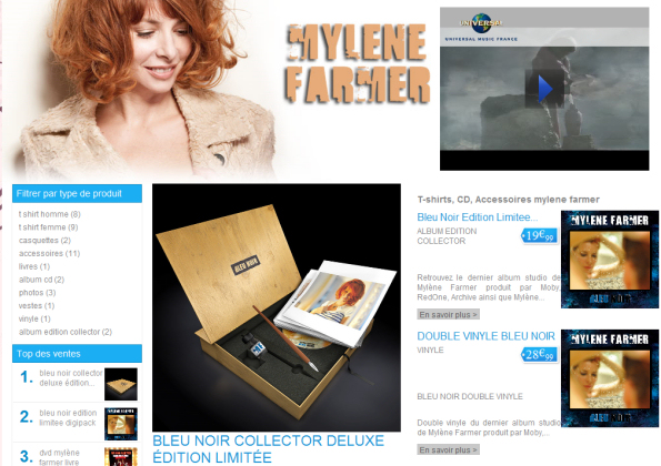 Mylène Farmer Bleu Noir