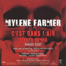 Mylène Farmer C'est dans l'air Tiësto Remix CD Promo Remix France