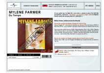 Mylène Farmer Du Temps Bon de précommande