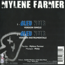 Mylène Farmer Bleu Noir CD Single