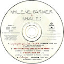 Mylène Farmer & Khaled La poupée qui fait non Live CD Maxi Digipak France