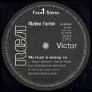 Mylène Farmer & my-mum-is-wrong_maxi-45-tours-promo-france