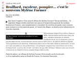 Mylène Farmer Point de Suture Critique JDD.fr 25 août 2008