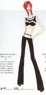 Mylène Farmer Tour 1996 Costume Dessin Paco Rabanne