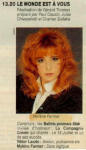 Mylène farmer Presse Télé 7 Jours 13 mars 1989