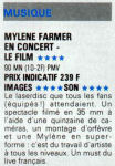 Mylène Farmermylene.netPresse 1991 Vidéo 7 Janvier 1991