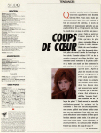 Mylène Farmer Presse Studio Magazine Janvier 1994