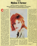 Mylène Farmer Presse L'Humanité Dimanche 16 novembre 1995