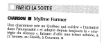 Mylène Farmer Presse La Montagne 05 mai 2009