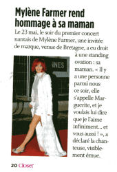 Mylène Farmer Tour 2009 Presse Closer 30 mai 2009