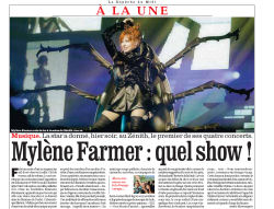 Mylène Farmer Tour 2009 Presse La Dépêche du Midi 16 mai 2009