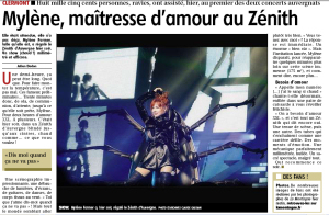 Mylène Farmer Presse La Montagne 05 mai 2009