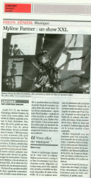 Mylène Farmer Tour 2009 Presse Le Bien Public 10 juin 2009