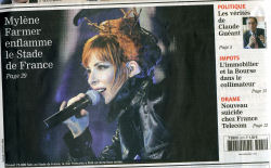 Mylène Farmer Presse Le Journal du Dimanche 12 septembre 2009