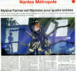 Mylène Farmer Tour 2009 Presse Ouest France 23 mai 2009