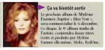 Mylène Farmer Presse La Voix du Nord 23 octobre 2010