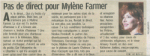 Mylène Farmer Le Parisien 24 avril 2010