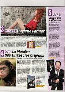 Mylène Farmer Presse Télé Loisirs 26 décembre 2011