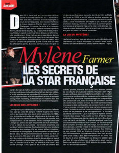 Mylène Farmer Presse Maxi Stars Magazine Septembre Octobre 2012