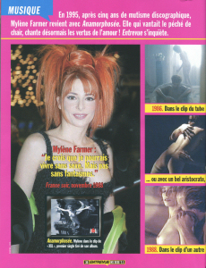 Mylène Farmer Presse Entrevue Hors Série 20 ans de sexe Tome 1