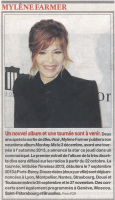 Mylène Farmer Presse Le Journal de Saône et Loire 28 septembre 2012