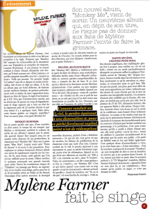 Mylène Farmer Presse Le Soir Magazine 08 décembre 2012