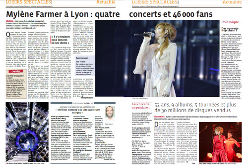 Presse Mylène Farmer Le Progrès 23 septembre 2013