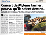 Mylène Farmer Presse Nice Matin 05 décembre 2013