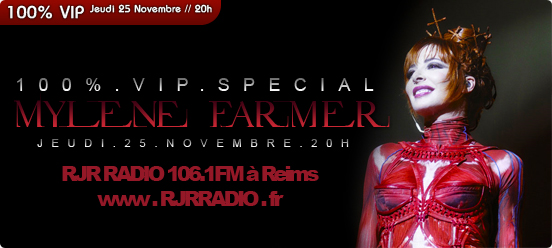 Soirée spéciale Mylène Farmer sur RJR le 25 novembre 2010